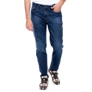 Regular Fit Jeans Tono Medio Con Desgastes