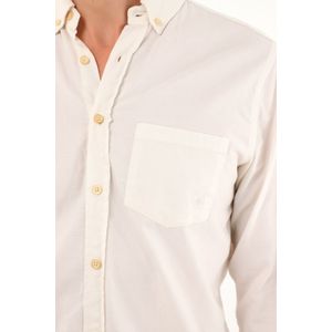 Camisa crudo con bolsillos delanteros para hombre