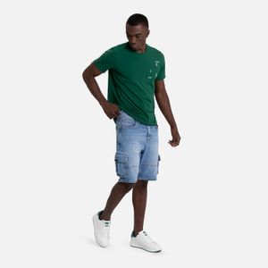 Bermuda Cargo Color Azul Claro Para Hombre