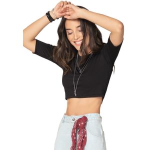 Camiseta Para Mujer Negro Rutta