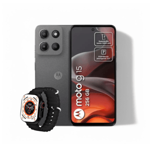 Celular MOTOROLA G15 4GB 256GB Gris + Obsequio Smartwatch T900 Ultra