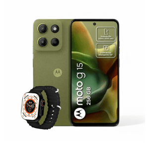Celular MOTOROLA G15 4GB 256GB Verde + Obsequio Smartwatch T900