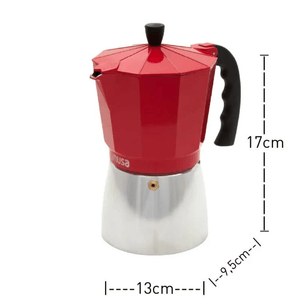 Cafetera Italiana IMUSA ESPRESSO de 3 tazas Roja