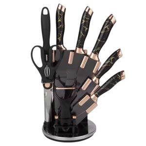 Set De Cuchillos Marmolizados Diseño Elegante Y Duradero