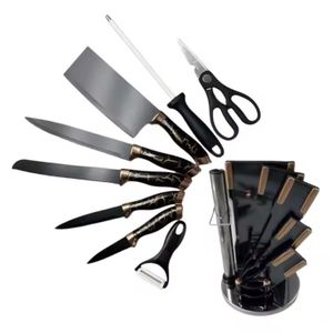 Set De Cuchillos Marmolizados Diseño Elegante Y Duradero