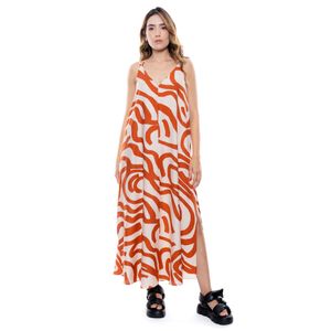 Maxi Vestido De Tiras Estampado