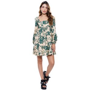 Vestido Corto Manga Larga Con Boleros