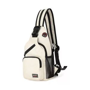 Bolso Cruzado Unisex Con Cierre Deportivo Viaje Blanco