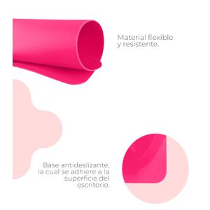 Pad Mouse Plano En Silicona Color Fucsia