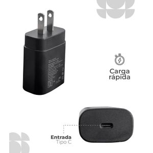 Cubo de Carga 25w Tipo C Negro