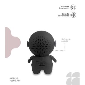 Mini Parlante Astronauta Negro