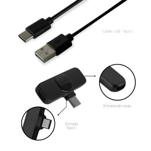Microfono Inalambrico 2 En 1 Con Solapa para celular Tablet Tipo c