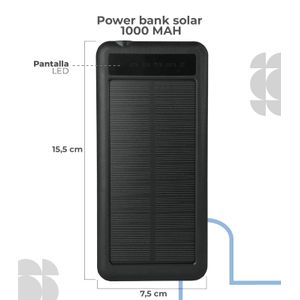 Power Bank Solar 10000 Negro 2A