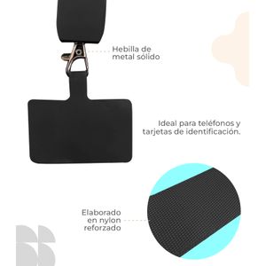 Soporte plano para celular Negro