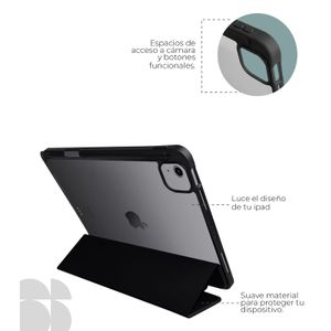 SmartCase Cristal IP Para Air4-5 10,9 Air6 2024 Negra