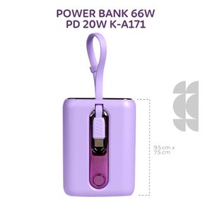 Power Bank De 10000 MH  K-A171 Morado