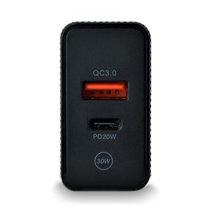 Cargador Completo Keke 30W USB Y TIPO C Negro