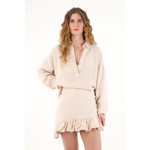 Camisa crudo en lino 100% para mujer