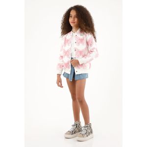 Chaqueta tipo bomber de mariposas para niña