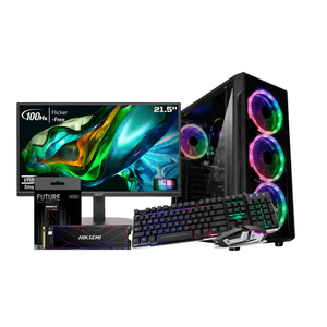Computador GAMER PowerGroup Monitor 22 Pulgadas Procesador AMD RYZEN 5 5600G MEMORIA 16GB Disco Duro SSD 512GB Sistema Operativo Windows Preinstalado