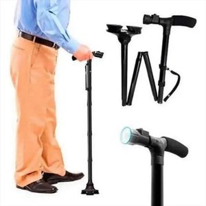 Baston Ortopedico Plegable Con Linterna Luz Led