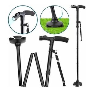 Baston Ortopedico Plegable Con Linterna Luz Led
