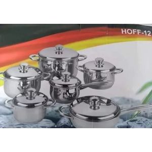 Bateria De Ollas Acero Quirurgico Hoffman Germany 12 Piezas