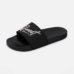 Sandalias Tipo Pala Color Negro Para Hombre