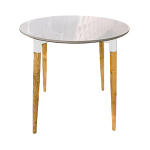 COMEDOR WHITE REDONDO BLANCO 4 PUESTOS SILLAS EAMES NEGRA
