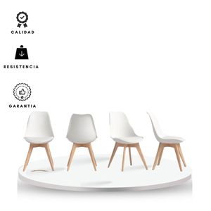 Set X 4 Silla Milano Blanco Ekonomodo