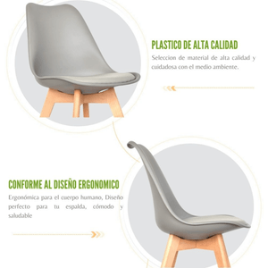 Set X 6 Silla Milano Gris Ekonomodo