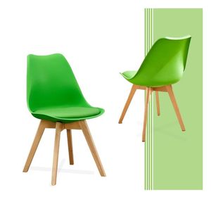 Silla Tapizada Milano Verde Ekonomodo