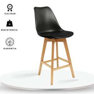 Silla Milano Tapizada Bar negro,