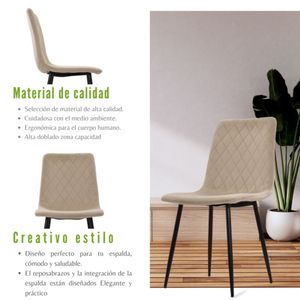 Silla de comedor Tapizada Best Arena Set X2