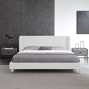 Cama Doble + Colchon 2 Pillow 32 Cm + Cabecero Blanco