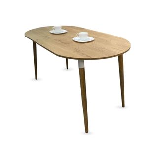 COMEDOR ZELL OVALADO 4 PUESTOS CON SILLAS EAMES NEGRAS