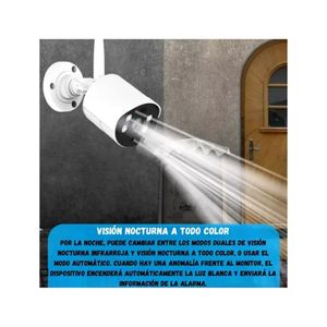 Camara Ip Seguridad Wifi Vision Nocturna App Tuya IP66 Alcance 20Mts