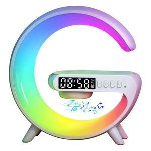 Parlante Bluetooth Carga Inalambrica Rgb Lampara De Mesa