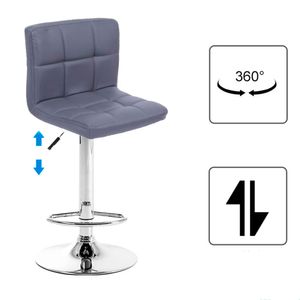Silla De Bar Leo Gris Ekonomodo