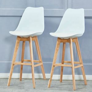 Set X2 Silla Barra Milano Tapizada  Blanca Ekonomodo
