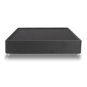 Combo Cama Doble Gris plomo Capital Espaldar + Base Cama Ekonomodo