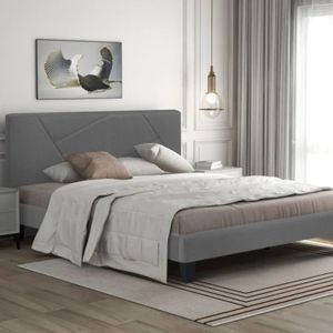 Combo Cama Doble Hampton + Colchon 1 Pillow 26 Cm + Cabecero Gratis Sabanas 300 Hilos, Gris