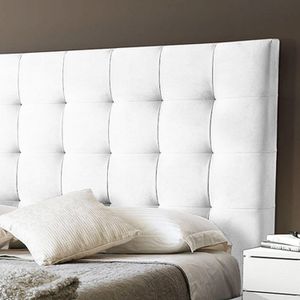 Combo Cama Cabecero Blanco King Luxury,