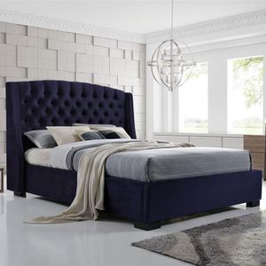 Combo Cama + Cabecero King Italia Azul
