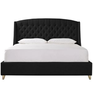 Combo Italia Colchon + Espal + Base Cama Queen Negro Ekonomodo