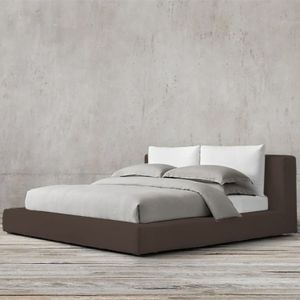 Combo Cama King Astoria + Colchon 2 Pillow 32 Cm + Cabecero + Gratis Sabanas 300 Hilos, Café