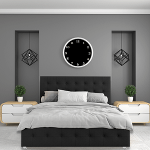 Combo Cama Doble Negro Capital Espaldar + Base Cama Ekonomodo