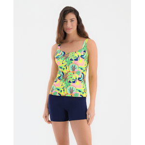 Vestido De Baño Dos Piezas | Tipo Tankini | Control Suave De Abdomen Est Amor Tropical ST Even 99646