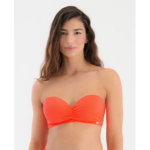Top De Baño Tipo Strapples Copas De Realce Naranja Electrico ST Even 99670
