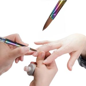 Pincel Para Uñas Acrilicas # 10 Mango Ergonomico